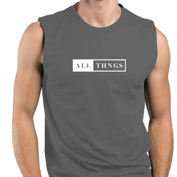 AllThngs Men's Logo Muscle Shirt